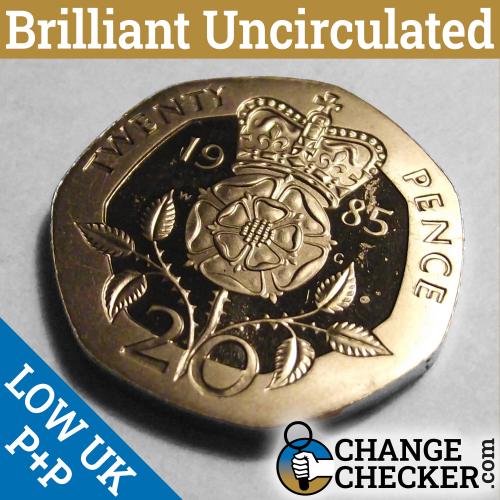 20p 1985 Uncirculated QE 2nd Twenty Pence From A Proof / Year Set