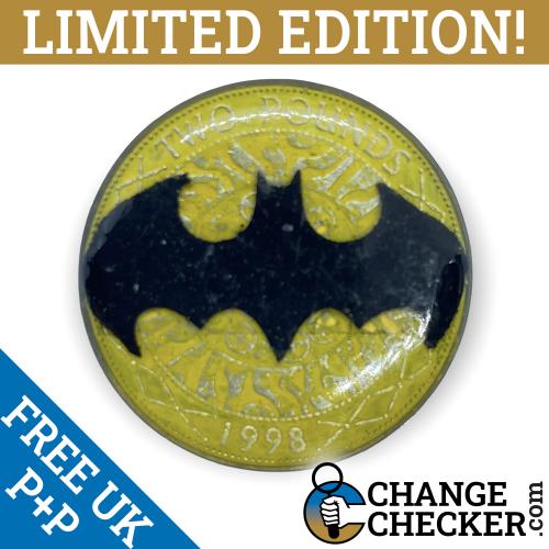 1998 Technologies Batman £2 Two Pounds Coin Coloured Unique Rare Enamelled