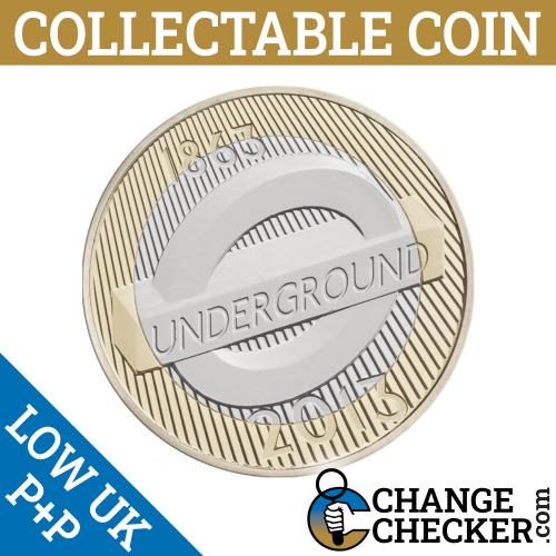 2013 London Underground Roundel Sign Writing Correct Way Up Heads £2