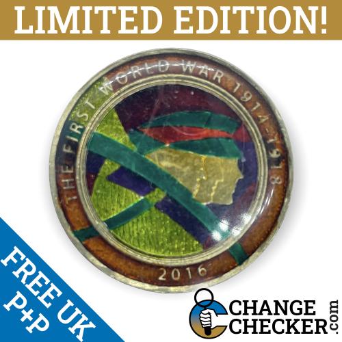 2016 First World War Army Pals £2 Two Pounds Coin Coloured Unique Rare Enamelled