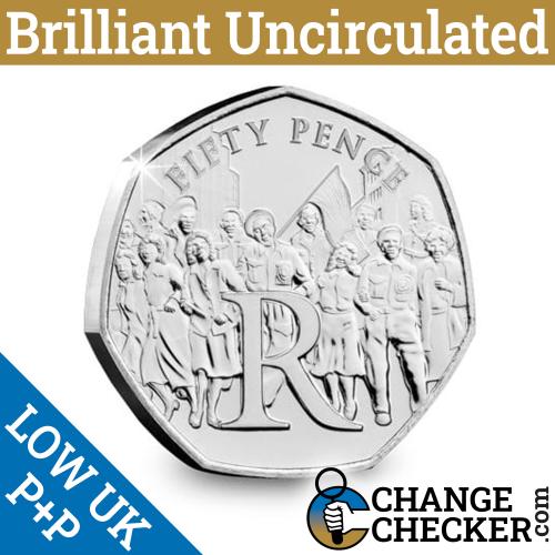2020 Street Party Celebrations R 50p Fifty Isle of Man BUNC Coin IOM VE Day 75th