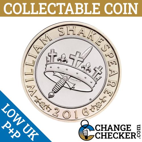2016 Shakespeare Histories Crown and Dagger Writing Upside Down Two Pounds
