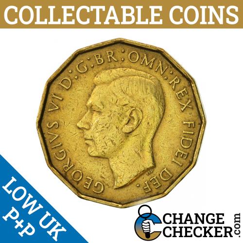 1941 King George 6th Threepence 3d Circulated Coin Pre Decimal FREE P+P