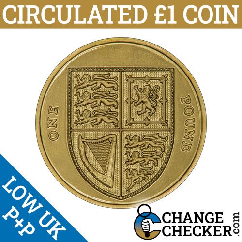 2014 Royal Shield £1 One Pound Coin Circulated Condition Queen Elizabeth II 2nd