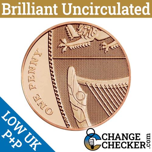 2014 Portrait Penny 1p Uncirculated Queen Elizabeth 2nd VAT Receipt Given