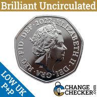 2022 Shield Reverse 50p BUNC Fifty Pence Coin Brilliant Uncirculated Royal Mint