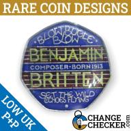 2013 Benjamin Britten 50p Coin Multi Colour Coloured Unique Rare Enamel Limited