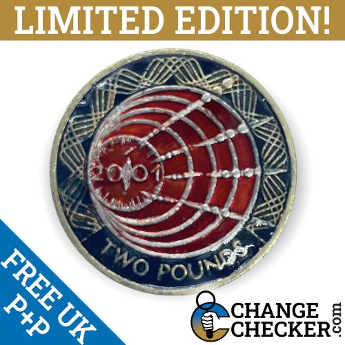 2001 Wireless Transmission Marconi £2 Two Pounds Coin Unique Rare Enamelled