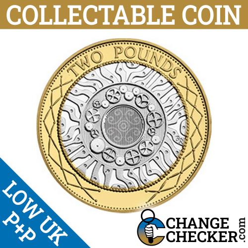 Technology 2012 Writing Upside Down Tails Side Up £2 Two Pounds Shoulders Giants