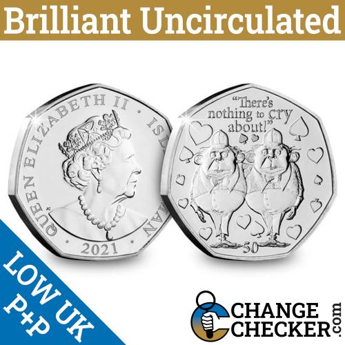 2021 Nothing To Cry About 50p Fifty Isle of Man BUNC Coin Alice Looking Glass