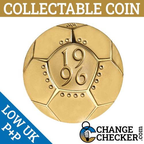 1996 European Football Championship Uncirculated Writing Correct Way Tails £2