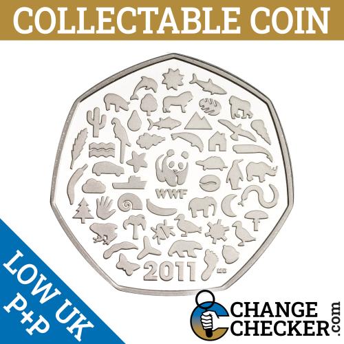 2011 WWF World Wildlife Fund 50p Fifty Pence Coin Circulated Condition