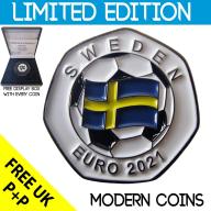 RARE ORIGINAL SWEDEN EURO 2021 SERIES WITH COA OF 100