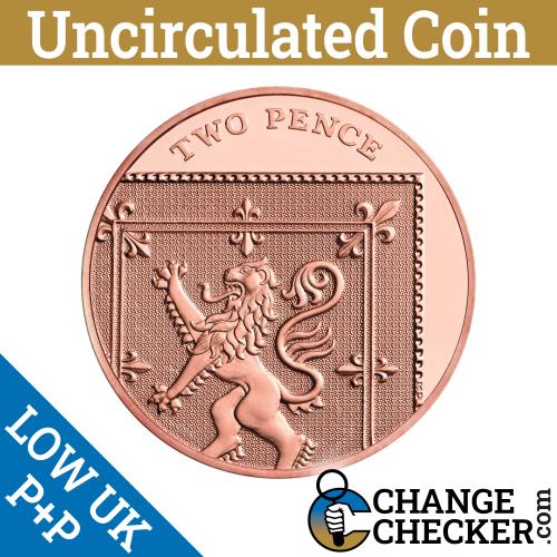 2019 2p Two Pence Coins 5th Portrait Shield Section Uncirculated Condition