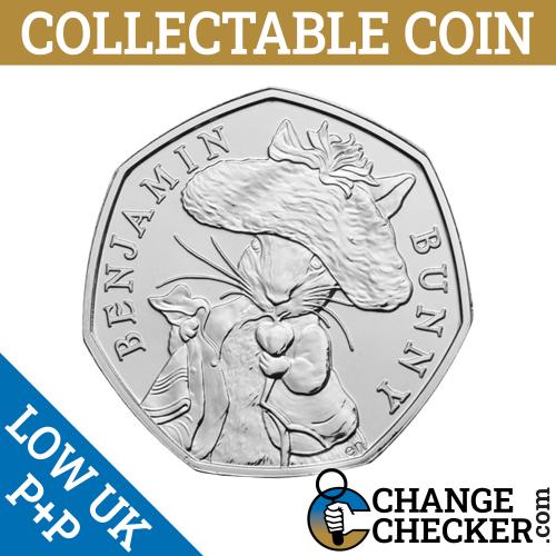 2017 Benjamin Bunny Beatrix Potter 50p Fifty Pence Coin Circulated Condition