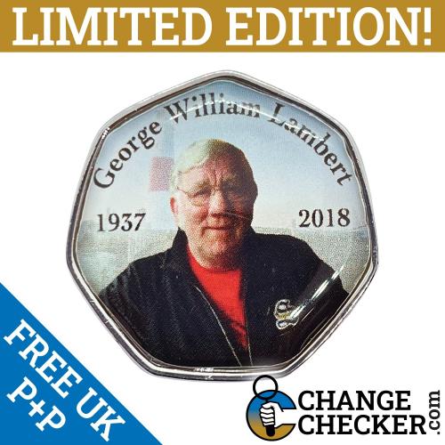 Rare Coin 50p Shaped George William Lambert Collectable Coins Limited Edition