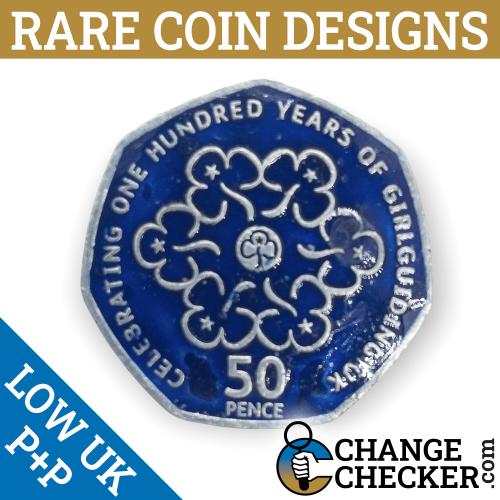 2010 Girlguiding 50p Coin Multi Colour Coloured Unique Rare Enamel Girl Guides