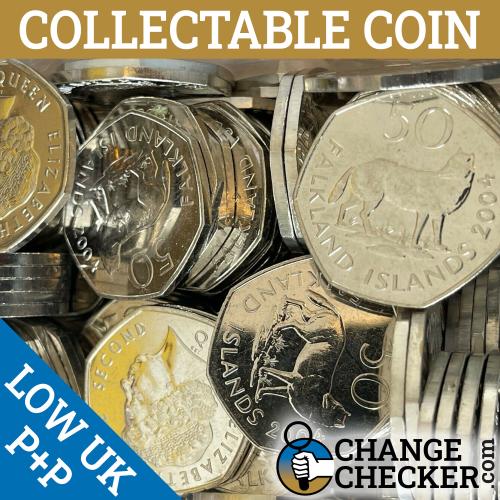 2004 Warrah Fox Falklands 50p Fifty Pence Coin Circulated Condition