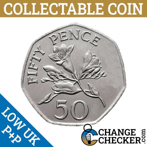 2003 Guernsey Freesia Flowers 50p Fifty Pence Channel Island QE2nd Circulated