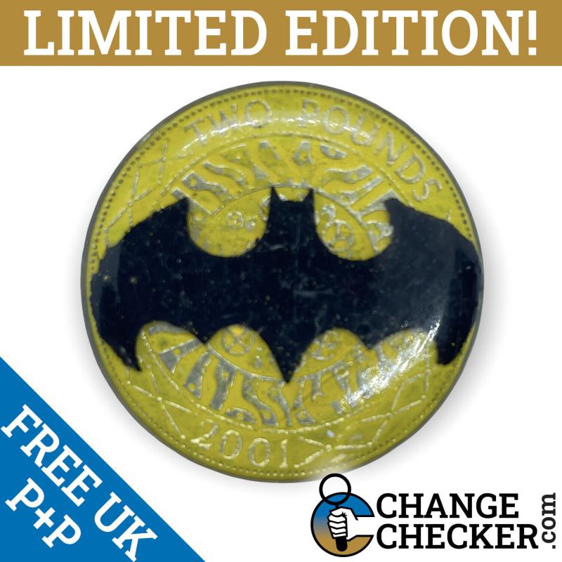 2001 Technologies Batman £2 Two Pounds Coin Coloured Unique Rare Enamelled