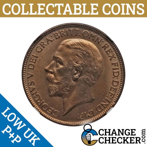 1930 George 5th Half Penny 1/2d Circulated History Coin Pre Decimal