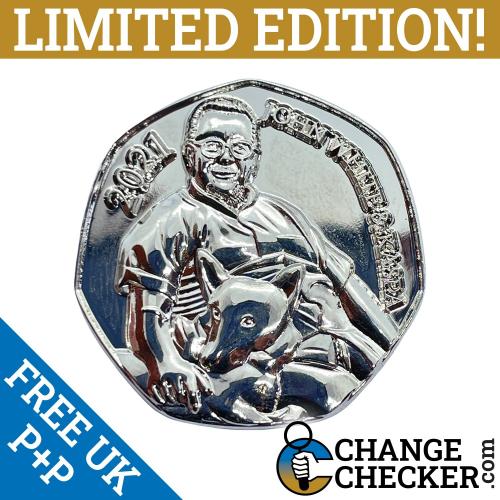 Personalised Rare 50p Shaped Coin TGBCH Plain Metal Custom Personalised TGBCH