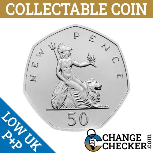 1981 Britannia 50p Fifty Pence Coin Circulated Condition Large Type 74,002,000