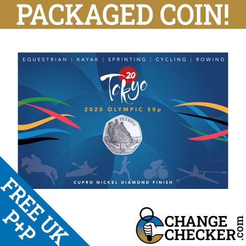 Tokyo Olympic Kayak 2021 BUNC 50p Fifty Coin Gibraltar Summer Olympics 2020