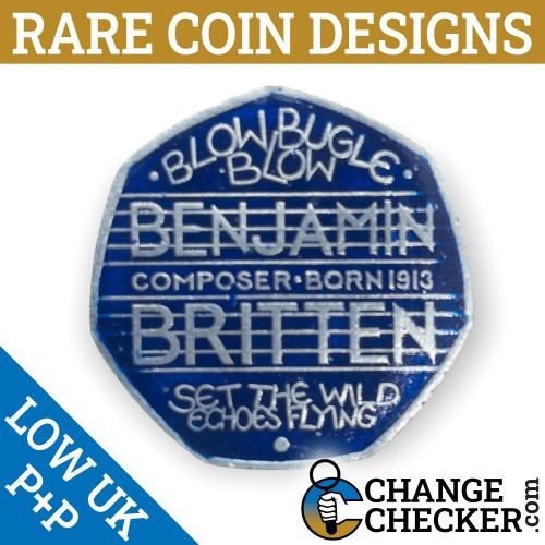 2013 Benjamin Britten 50p Coin Multi Colour Coloured Unique Rare Enamel Limited