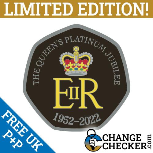 Her Majesty Queen's Cypher Platinum Jubilee 2022 Rare 50p Shaped Coins Pre Order