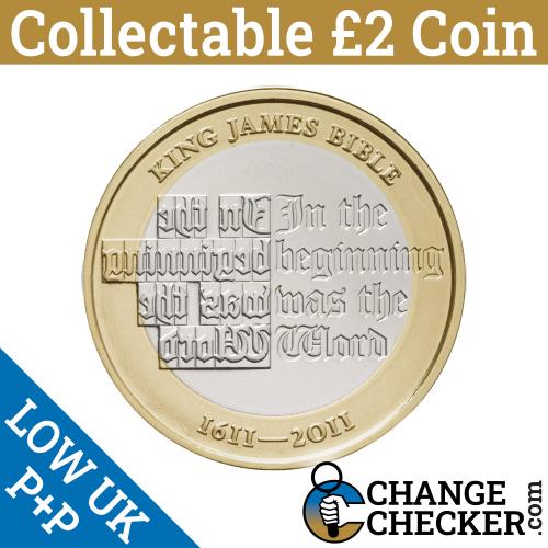 2011 King James Bible Authorised Version Writing Correct Way Up Two Pounds
