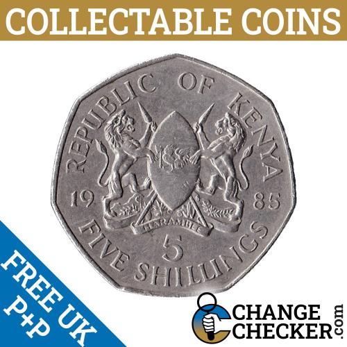 Kenya 50p Shaped Coin 1985 East African Continent Add To Your Collection