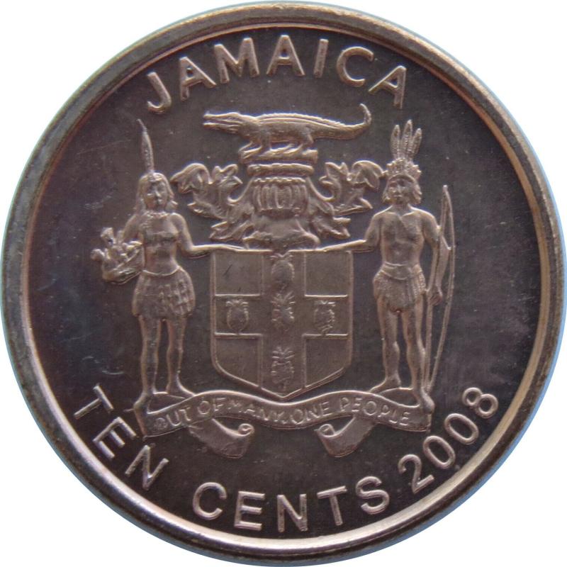 Jamaica 2003 Ten Cent 10c Coins Very Good Circulated Condition Queen Elizabeth