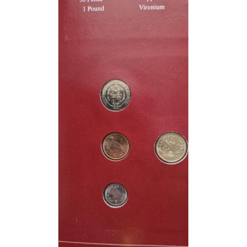 Coin Sets Of All Nations- GIBRALTAR  Candy Tuft 50p, National Day £1