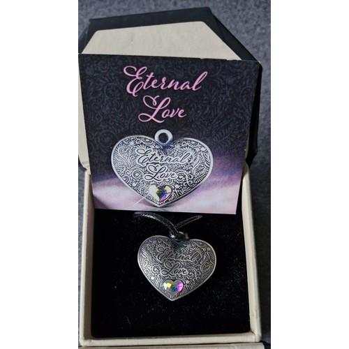 Undated Heart 'Eternal Love' Coin Charm Necklace. 999 Silver Solomon Islands