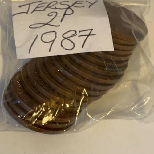 Jersey 1987 2p Decimal Two Pence Channel Islands VAT Receipt Given