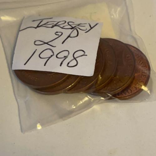 Jersey 1998 2p Decimal Two Pence Channel Islands VAT Receipt Given
