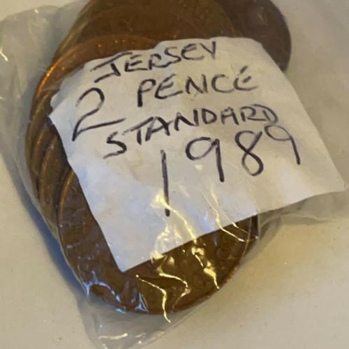 Jersey 1989 2p Decimal Two Pence Channel Islands VAT Receipt Given