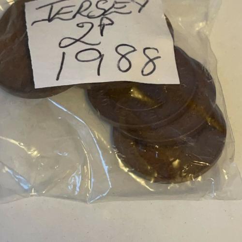 Jersey 1988 2p Decimal Two Pence Channel Islands VAT Receipt Given