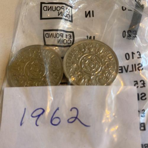 1962 Two Shillings AKA One Florin Queen Elizabeth 2nd VAT Receipt Given Two Bob