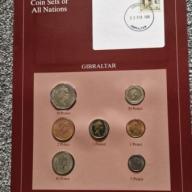 Coin Sets Of All Nations- GIBRALTAR  Candy Tuft 50p, National Day £1