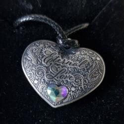 Undated Heart 'Eternal Love' Coin Charm Necklace. 999 Silver Solomon Islands