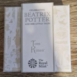 2017 TOM KITTEN SILVER PROOF 50p Perspex Box Coa 8806