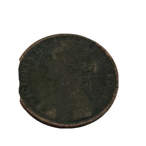 1863 Queen Victoria Bun Head Penny 1d History Coin Pre Decimal Victorian Good