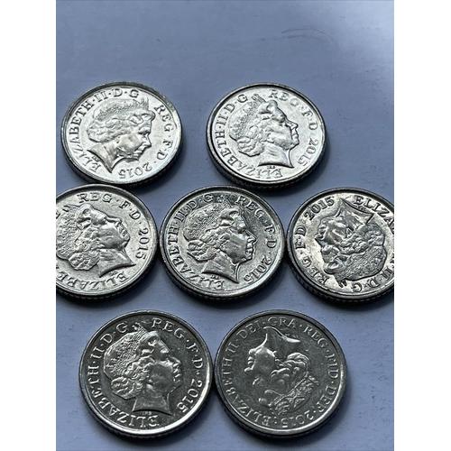 Error Faded Letters 5p Circulated Five Pence 2015 4th   Bulk Multi Buy Discounts