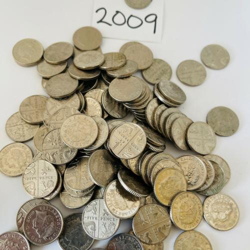 5p Circulated Five Pence 2009 VAT Receipt Given