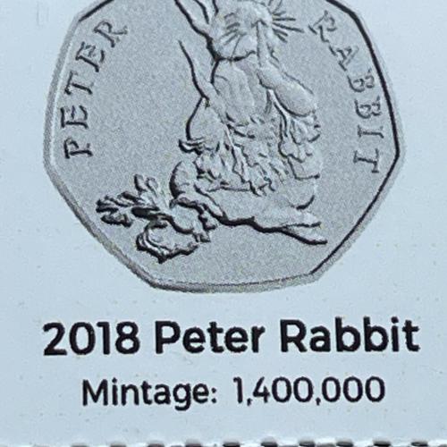 2018 Peter Rabbit Munch Coin Insert Space Filler Place Holder Empty Pocket TGBCH