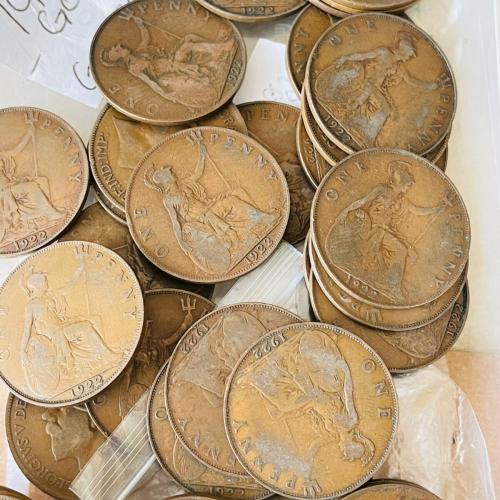 1922 George 5th Penny 1d VAT Receipt Given