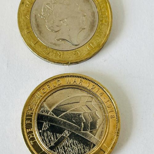 2016 Pals Battalion WW1 1st World War Writing Upside Down Two Pounds