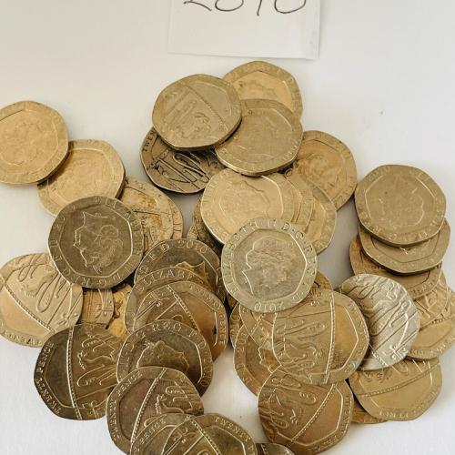 20p 2010 Shield Circulated QE 2nd VAT Receipt Given